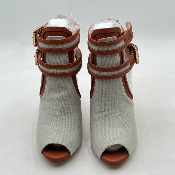 XYD Tan and Cream Ankle Booties - Picture 3 of 8